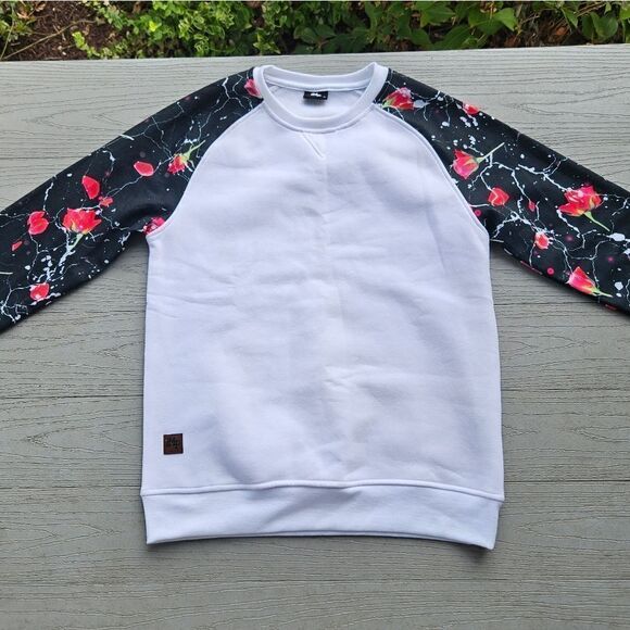 ROSE SLEEVE CREW SWEATSHIRT BY IMP RUE 21 brand new SIZE SMALL - Picture 5 of 16